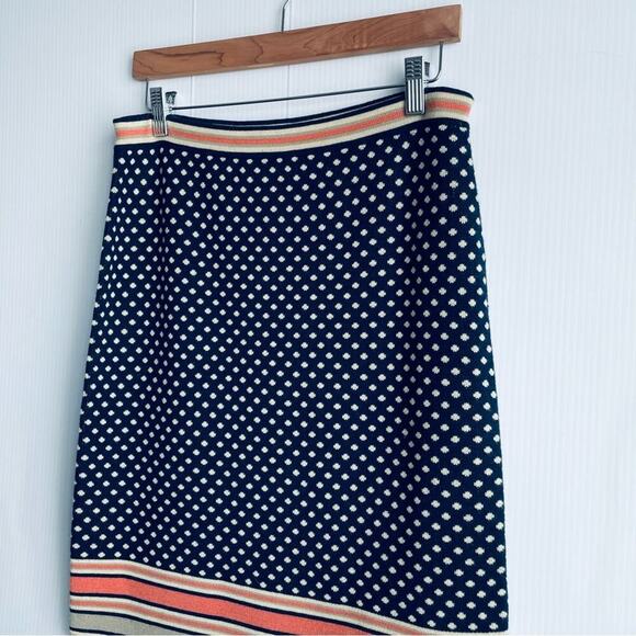 Anthropologie Sparrow Merino Wool Blend Skirt Size Medium polka dot - Picture 2 of 10